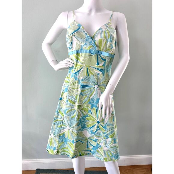 B. Smart Dresses & Skirts - Vintage Y2K Floral Slip Dress Blue Green White Spaghetti Strap A-Line Size 15/16